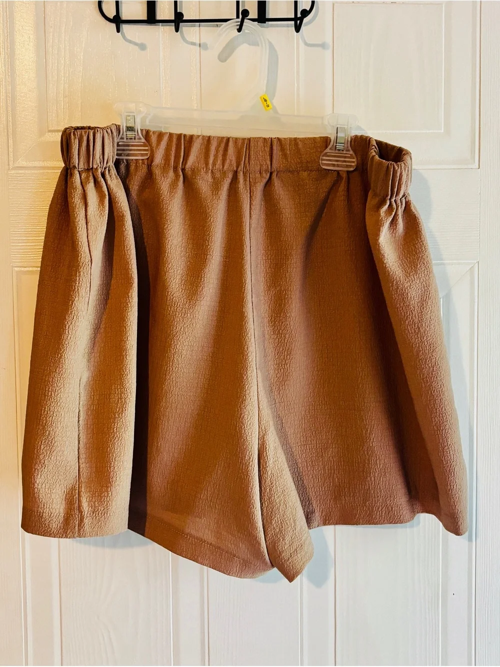 Emery Rose 2XL Brown Textured Ruffle Sleeve Matching Shorts Set